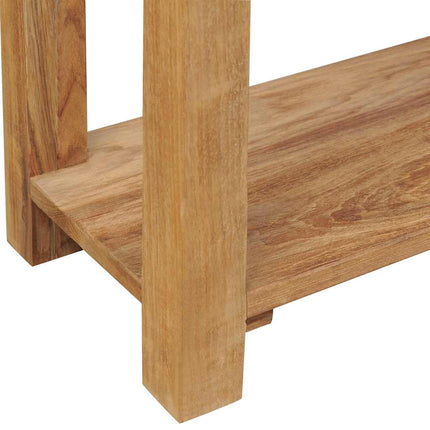 Table Console Teck Massif 120X30X80 Cm Gris