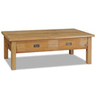Table Basse Teck Massif 100X60X35 Cm Gris