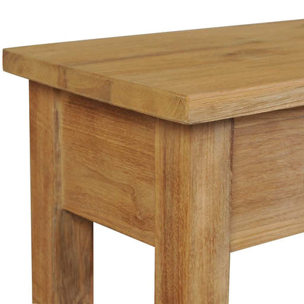 Banc D'entrée Teck Massif 90 X 30 X 40 Cm Gris
