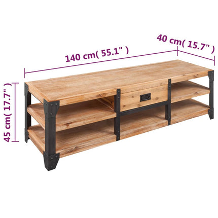 Mobilier De Salon 3 Pièces Bois D'acacia Massif