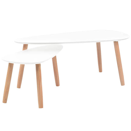 Ensemble De Tables Basses 2 Pcs Bois De Pin Massif