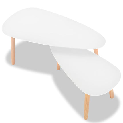 Ensemble De Tables Basses 2 Pcs Bois De Pin Massif