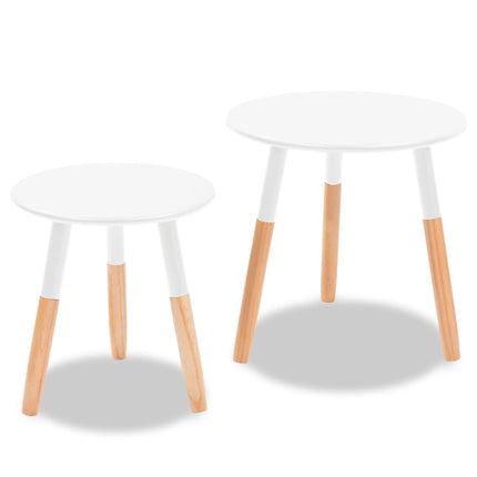 Ensemble De Tables D'appoint 2 Pcs Bois De Pin Massif