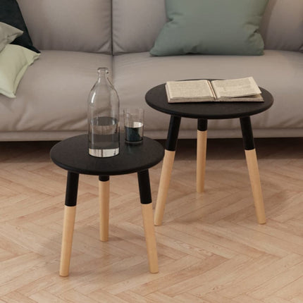 Ensemble De Tables D'appoint 2 Pcs Bois De Pin Massif