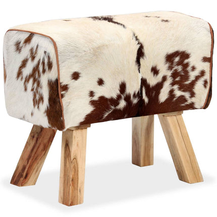 Tabouret Cuir Véritable De Chèvre