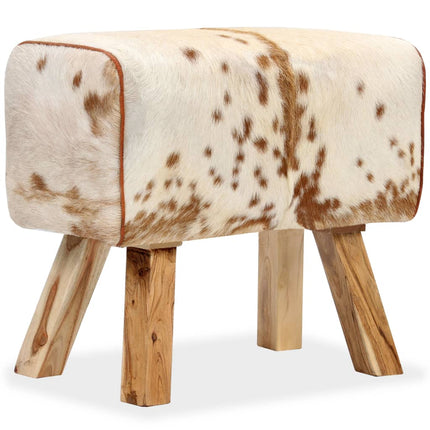 Tabouret Cuir Véritable De Chèvre