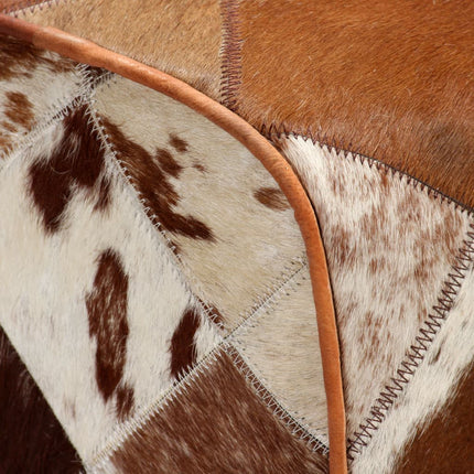 Banc Cuir Véritable De Vache Motif De Losange