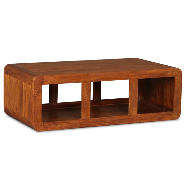 Table Basse Bois Massif Avec Finition Miel 90 X 50 X 30 Cm