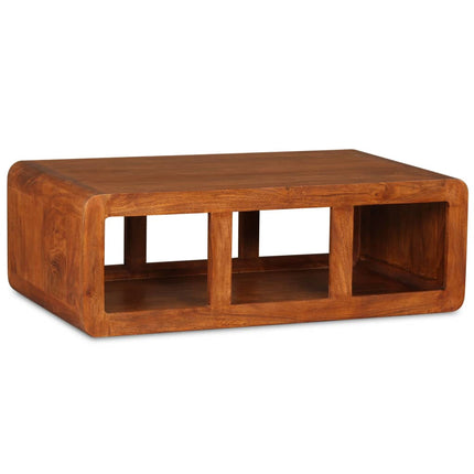 Table Basse Bois Massif Avec Finition Miel 90 X 50 X 30 Cm