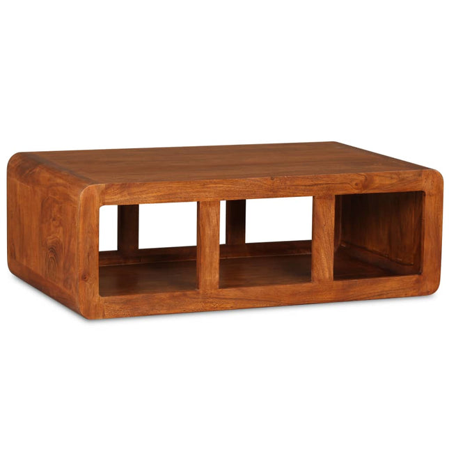 Table Basse Bois Massif Avec Finition Miel 90 X 50 X 30 Cm