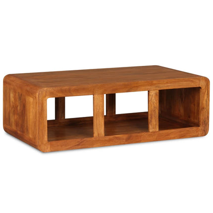 Table Basse Bois Massif Avec Finition Miel 90 X 50 X 30 Cm