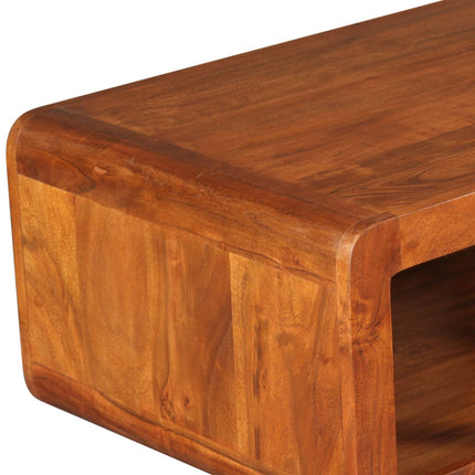 Table Basse Bois Massif Avec Finition Miel 90 X 50 X 30 Cm