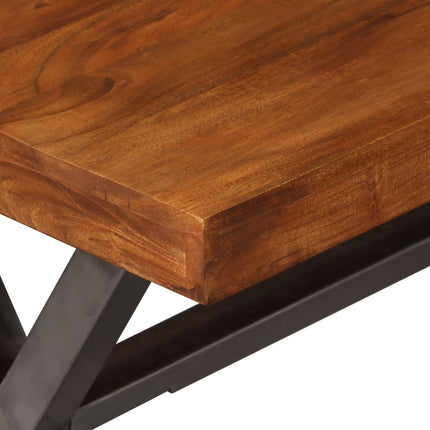 Table Basse Bois Massif Avec Finition Miel 100X50X50 Cm