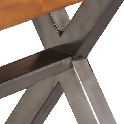 Table Basse Bois Massif Avec Finition Miel 100X50X50 Cm