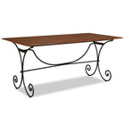 Table De Salle À Manger Bois Avec Finition Miel 180X90X76 Cm