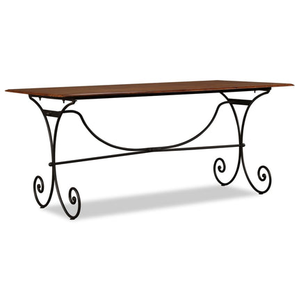 Table De Salle À Manger Bois Avec Finition Miel 180X90X76 Cm