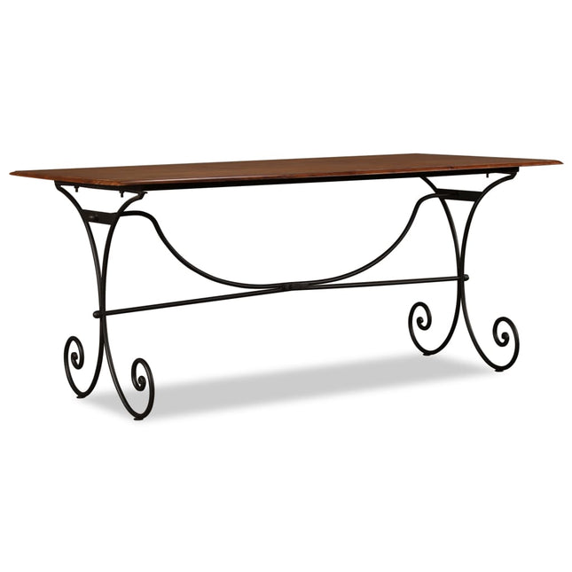 Table De Salle À Manger Bois Avec Finition Miel 180X90X76 Cm