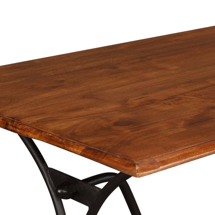 Table De Salle À Manger Bois Avec Finition Miel 180X90X76 Cm