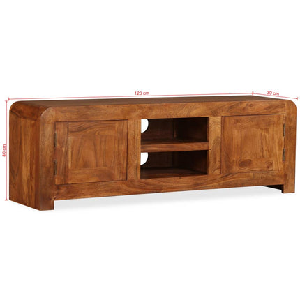 Meuble Tv Bois Massif Avec Finition Miel 120 X 30 X 40 Cm