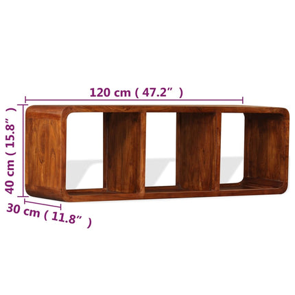 Meuble Tv Bois Massif Avec Finition Miel 120 X 30 X 40 Cm