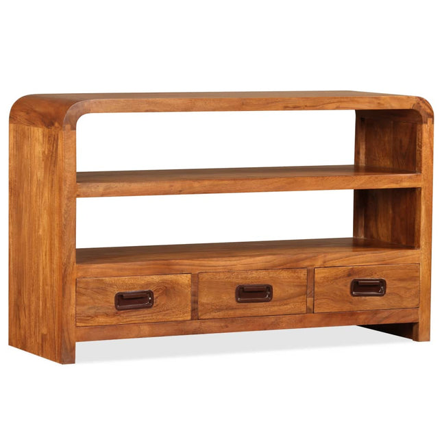 Meuble Tv Bois D'acacia Solide 90 X 30 X 55 Cm