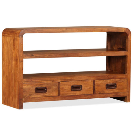 Meuble Tv Bois D'acacia Solide 90 X 30 X 55 Cm