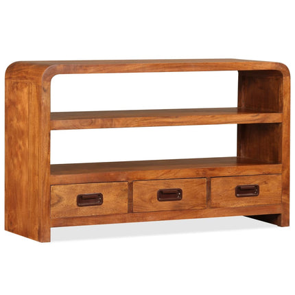 Meuble Tv Bois D'acacia Solide 90 X 30 X 55 Cm