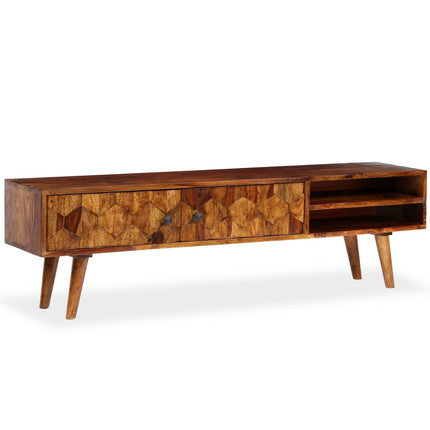 Meuble Tv Bois Massif 140X30X40 Cm
