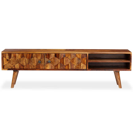 Meuble Tv Bois Massif 140X30X40 Cm