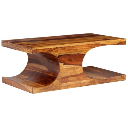 Table Basse Bois Massif 90X50X35 Cm