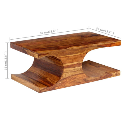 Table Basse Bois Massif 90X50X35 Cm