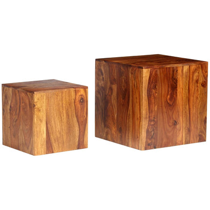 Ensemble De Table Basse 2 Pcs Bois Massif 40X40X40 Cm