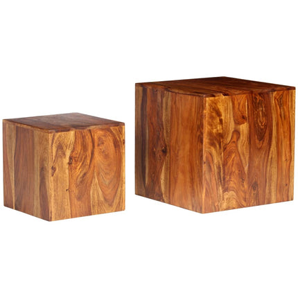 Ensemble De Table Basse 2 Pcs Bois Massif 40X40X40 Cm
