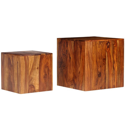 Ensemble De Table Basse 2 Pcs Bois Massif 40X40X40 Cm