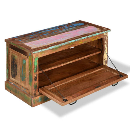 Banc De Rangement De Chaussures Bois De Récupération