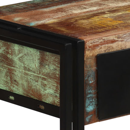 Table Console Bois De Récupération Massif 120 X 30 X 76 Cm