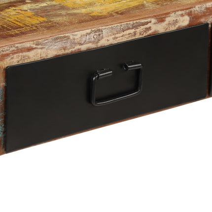 Table Console Bois De Récupération Massif 120 X 30 X 76 Cm