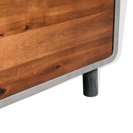 Table De Chevet Bois D'acacia Massif 40 X 30 X 50 Cm