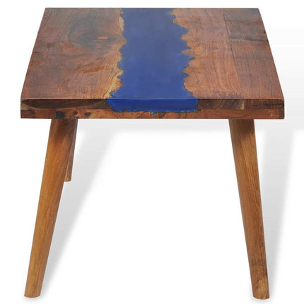 Table Basse Teck Résine 100X50X40 Cm