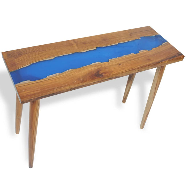 Table Console Teck Résine 100 X 35 X 75 Cm