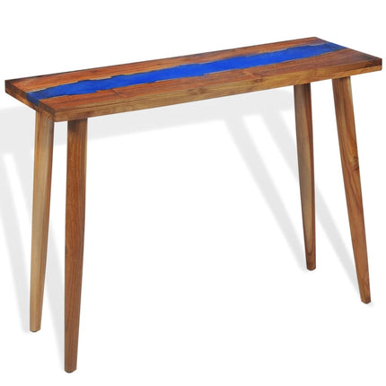 Table Console Teck Résine 100 X 35 X 75 Cm