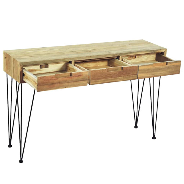 Table Console 120X35X76 Cm Teck Massif