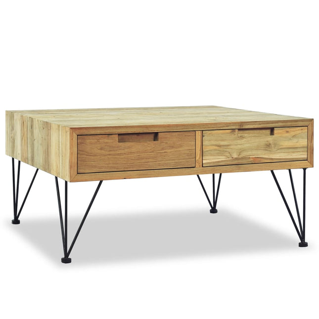 Table Basse 80X80X40 Cm Teck Massif