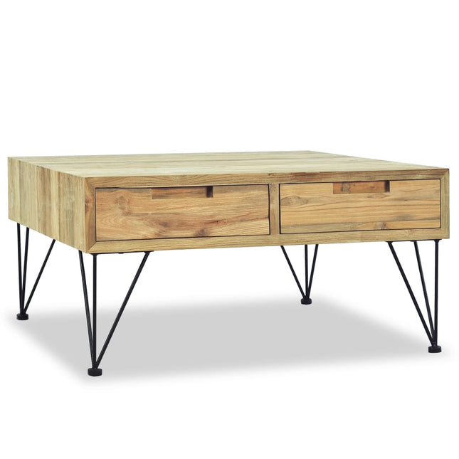 Table Basse 80X80X40 Cm Teck Massif