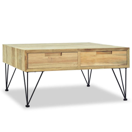 Table Basse 80X80X40 Cm Teck Massif