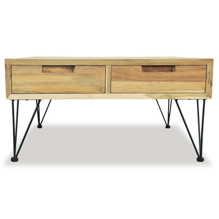 Table Basse 80X80X40 Cm Teck Massif