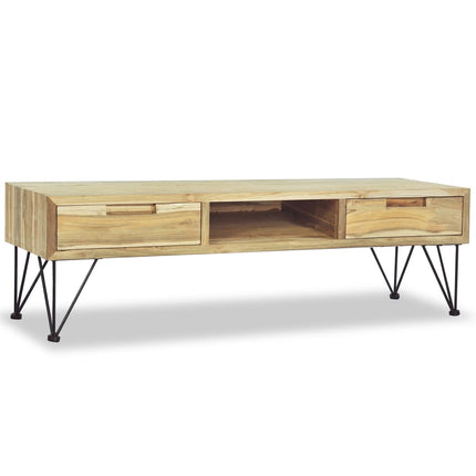 Meuble Tv 120X35X35 Cm Teck Massif