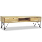 Meuble Tv 120X35X35 Cm Teck Massif