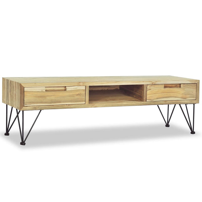 Meuble Tv 120X35X35 Cm Teck Massif