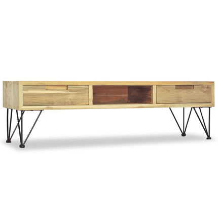 Meuble Tv 120X35X35 Cm Teck Massif
